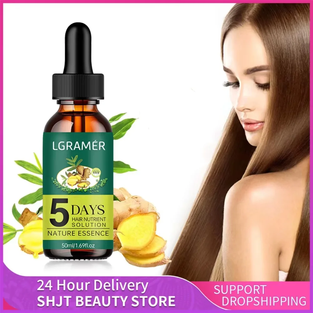 Hair Growth Essence Oil 5 Days Ginger Hair Growth Oil Anti Hair Loss Prevent Baldness Treatment Fast Nourish Scalp Hair Care