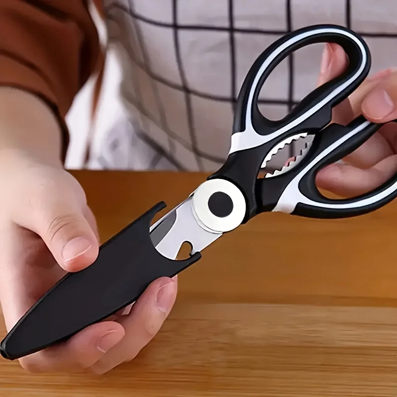 Heavy duty stainless steel kitchen scissors-multifunctional food scissors, pizza and salad